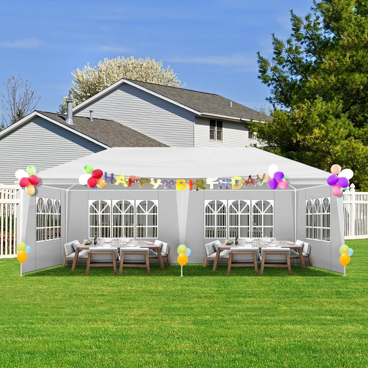 3x3m Pop-up Pavillon mit 4 Wänden – Wasserdicht & Vielseitig