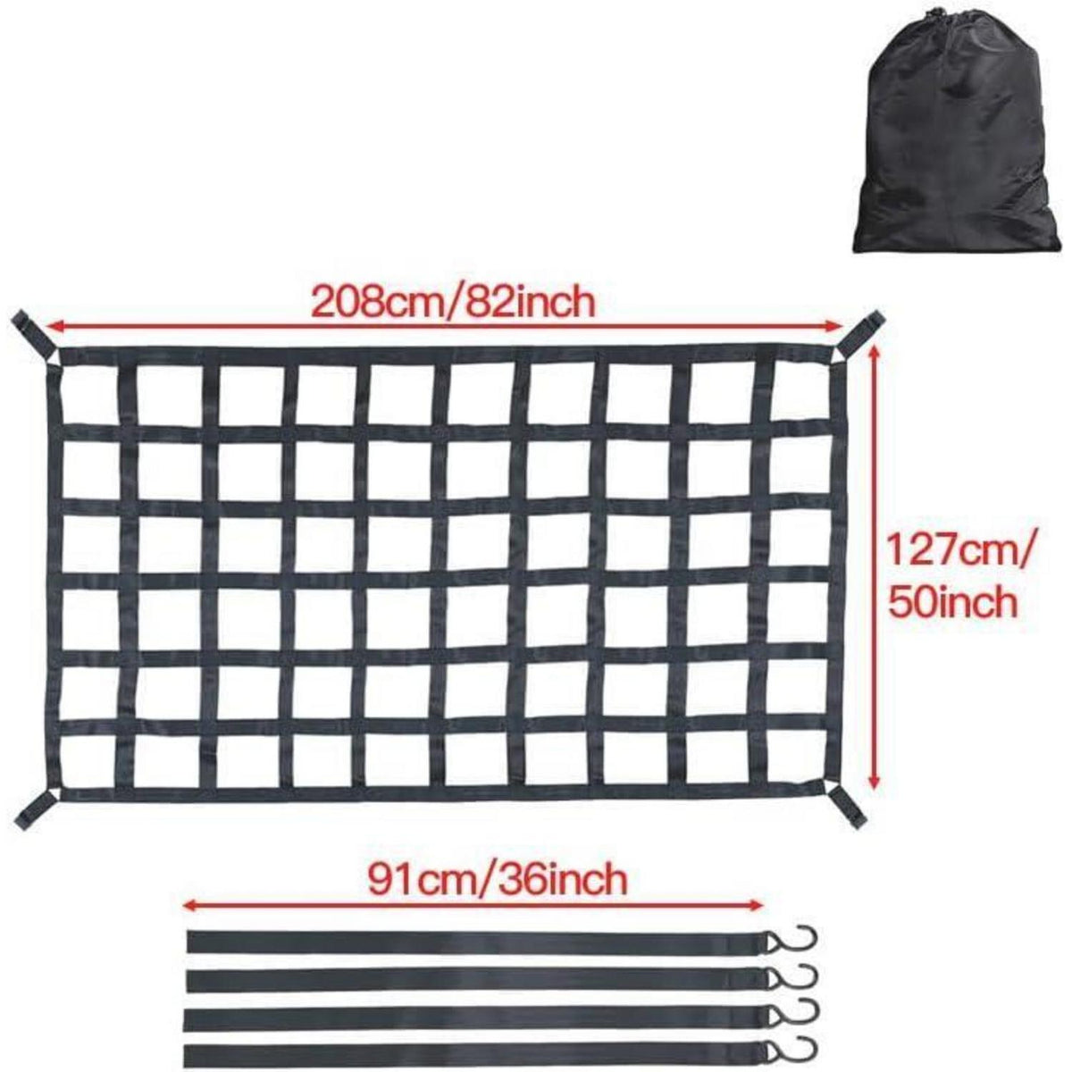 Gepäcknetz für LKW & Anhänger – Ladungssicherung 208x127cm