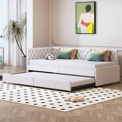 Ausziehbett 180x200 cm mit Flanellbezug & Seitentaschen