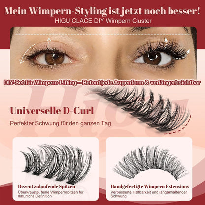 Wimpern-Extensions Set 580pcs – DIY Lash Kit für Anfänger