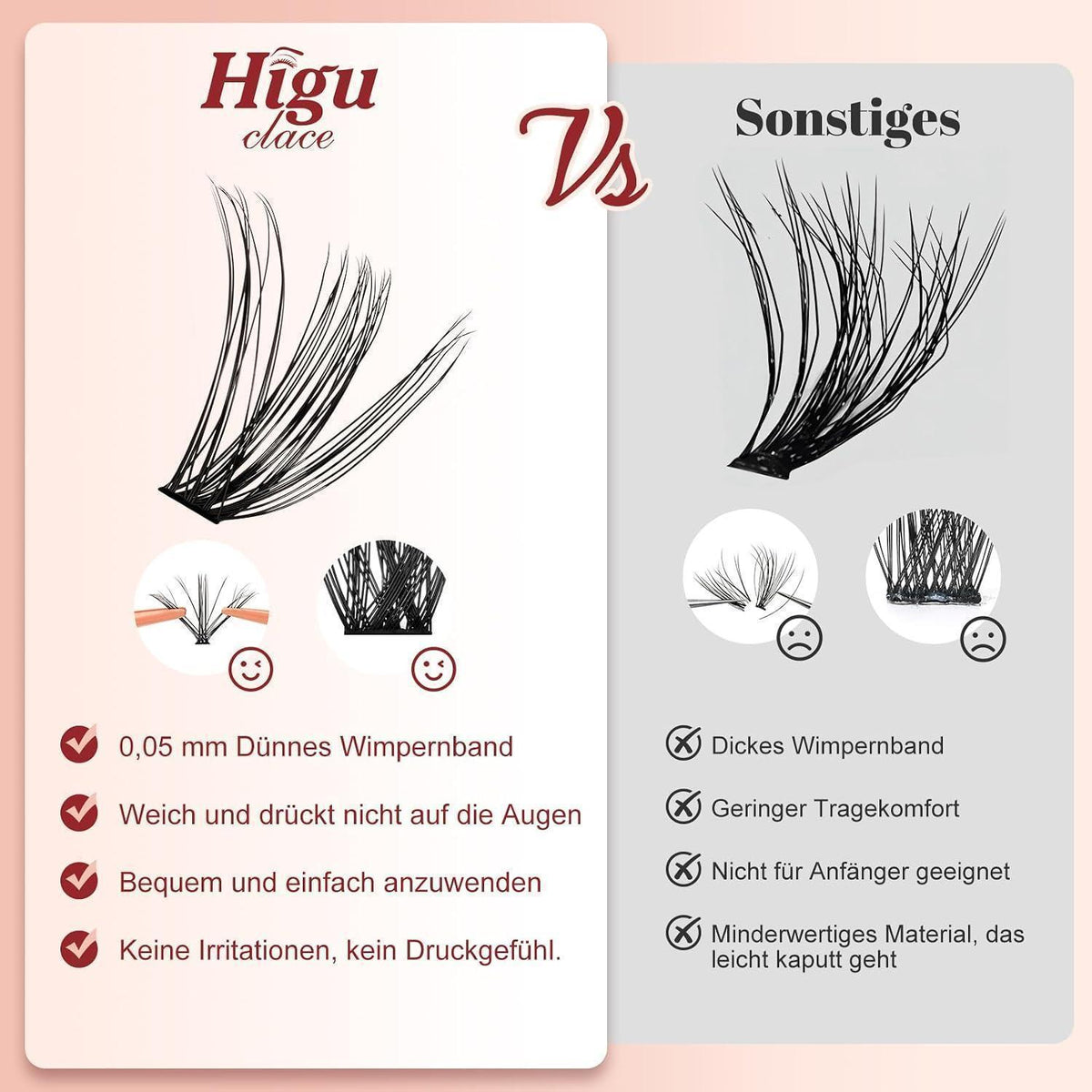 Wimpern-Extensions Set 580pcs – DIY Lash Kit für Anfänger