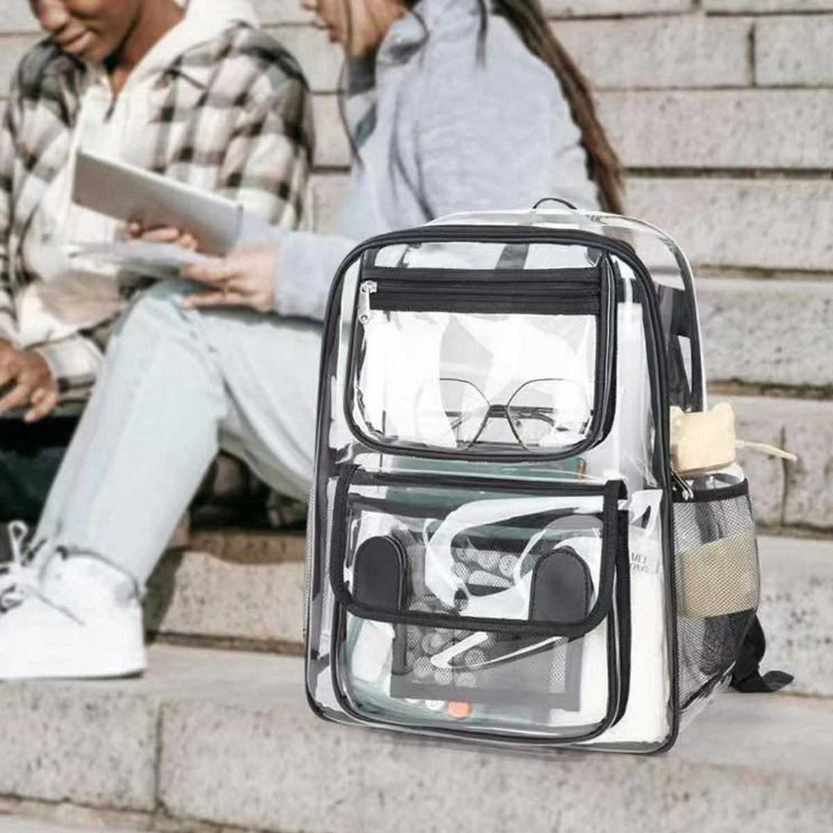 Transparenter Rucksack PVC – Wasserdichter Tagesrucksack für Schule & Reise