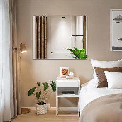 HD Klebespiegel 40x50cm – Rahmenloser Wandspiegel für Bad & Wohnzimmer