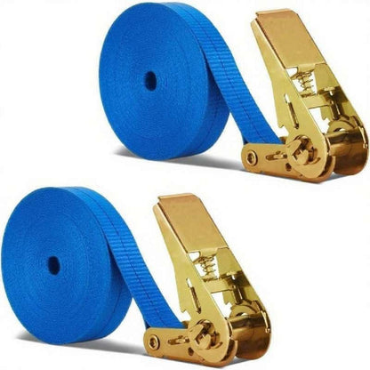 2x 10m Spanngurte mit Ratsche – 1000kg Last | Fracht Sicherung