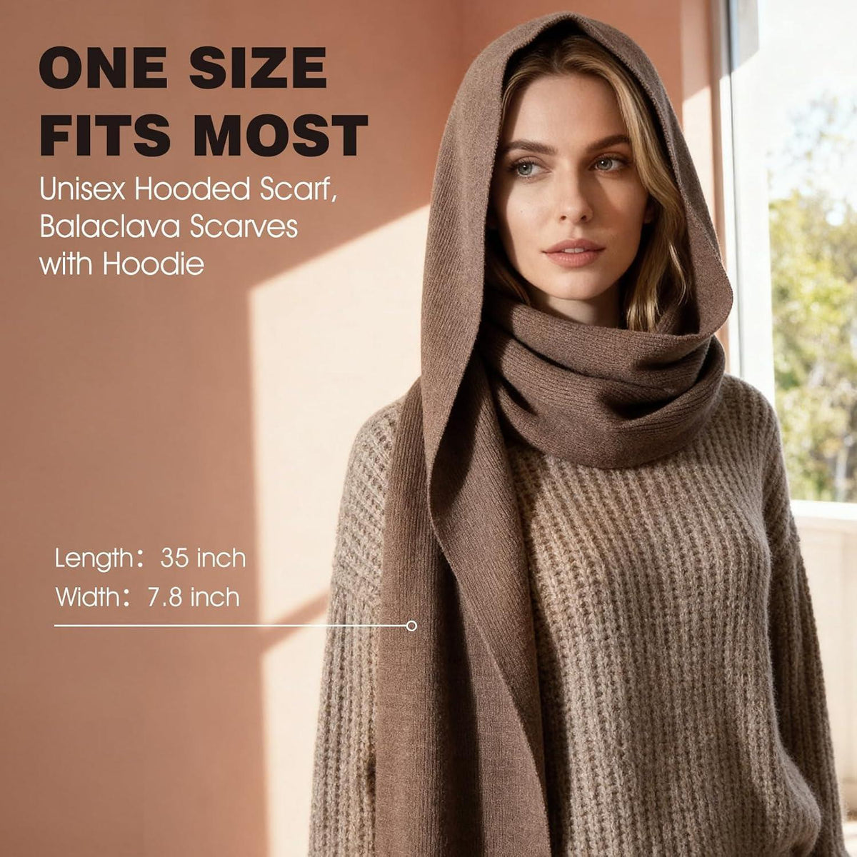 Winter Mützenschal Set 2in1 – Grau, Warm & Winddicht