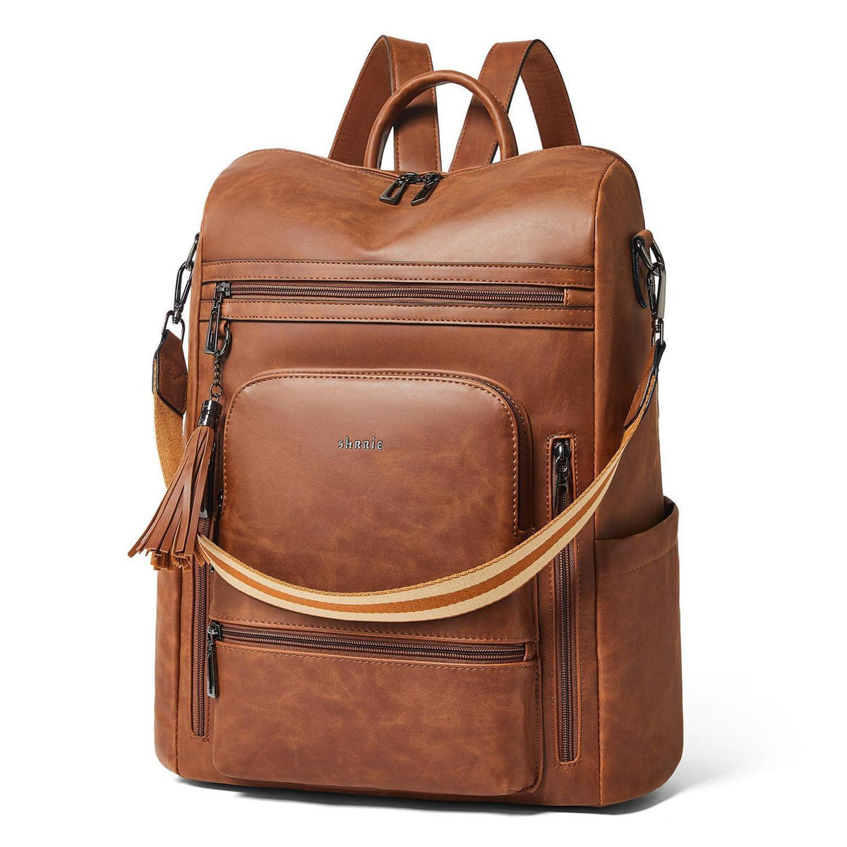Rucksack Damen Laptopfach 15,6 Zoll Wasserdicht Business in Lederoptik
