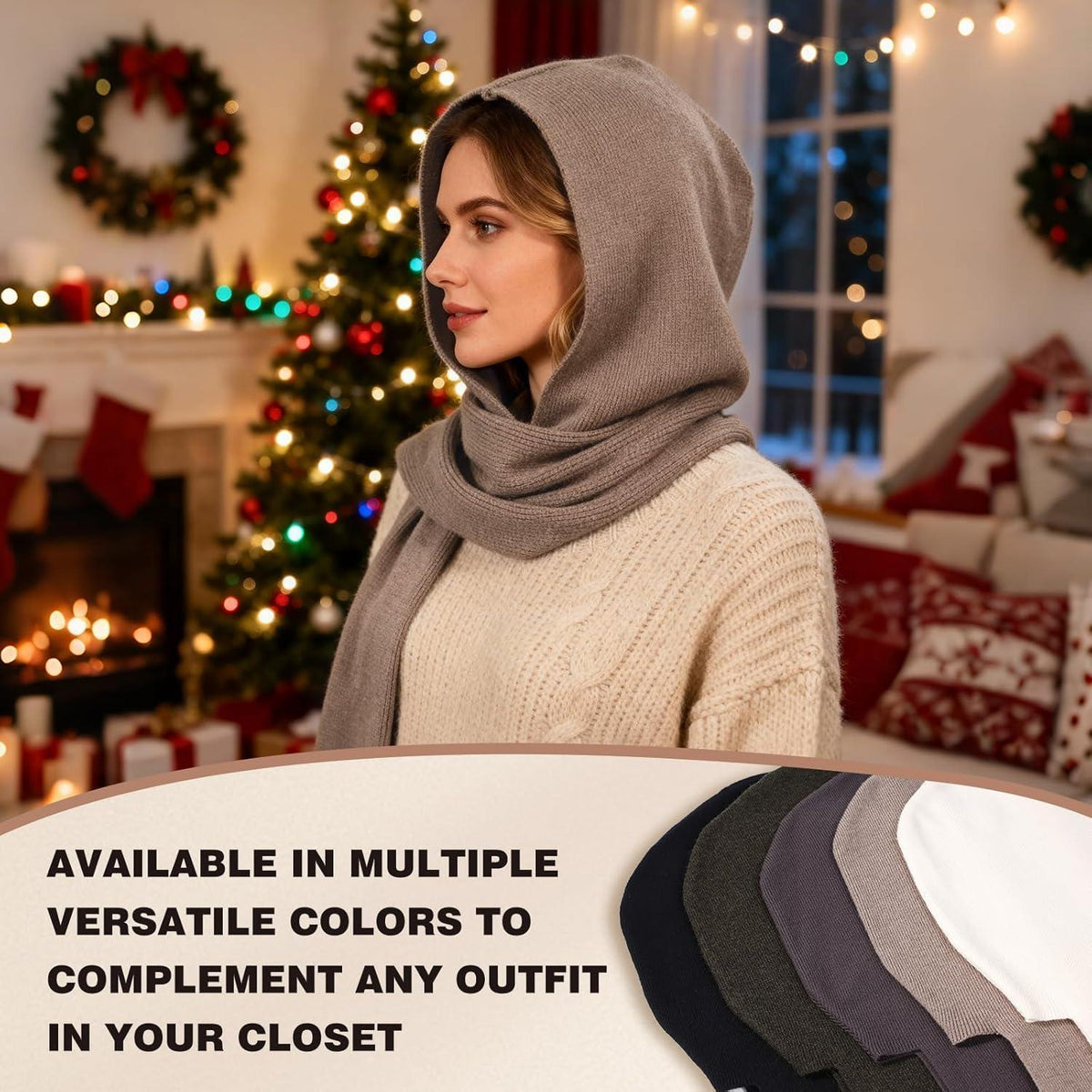 Winter Mützenschal Set Braun – Warm & Vielseitig