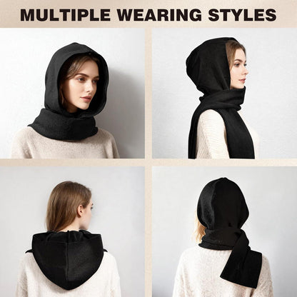 Winter Mützenschal Set 2in1 – Grün, Warm & Winddicht