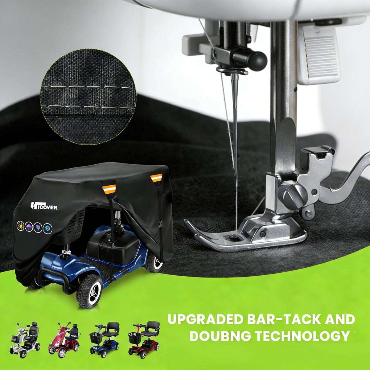Elektromobil Abdeckhaube 600D Wasserdicht & UV-Beständig XXXL