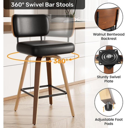 Drehbarer Barhocker 4er Set – Mid-Century Design & Komfort