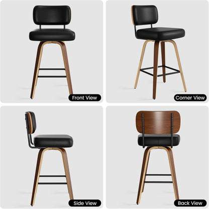 Drehbarer Barhocker 4er Set – Mid-Century Design & Komfort