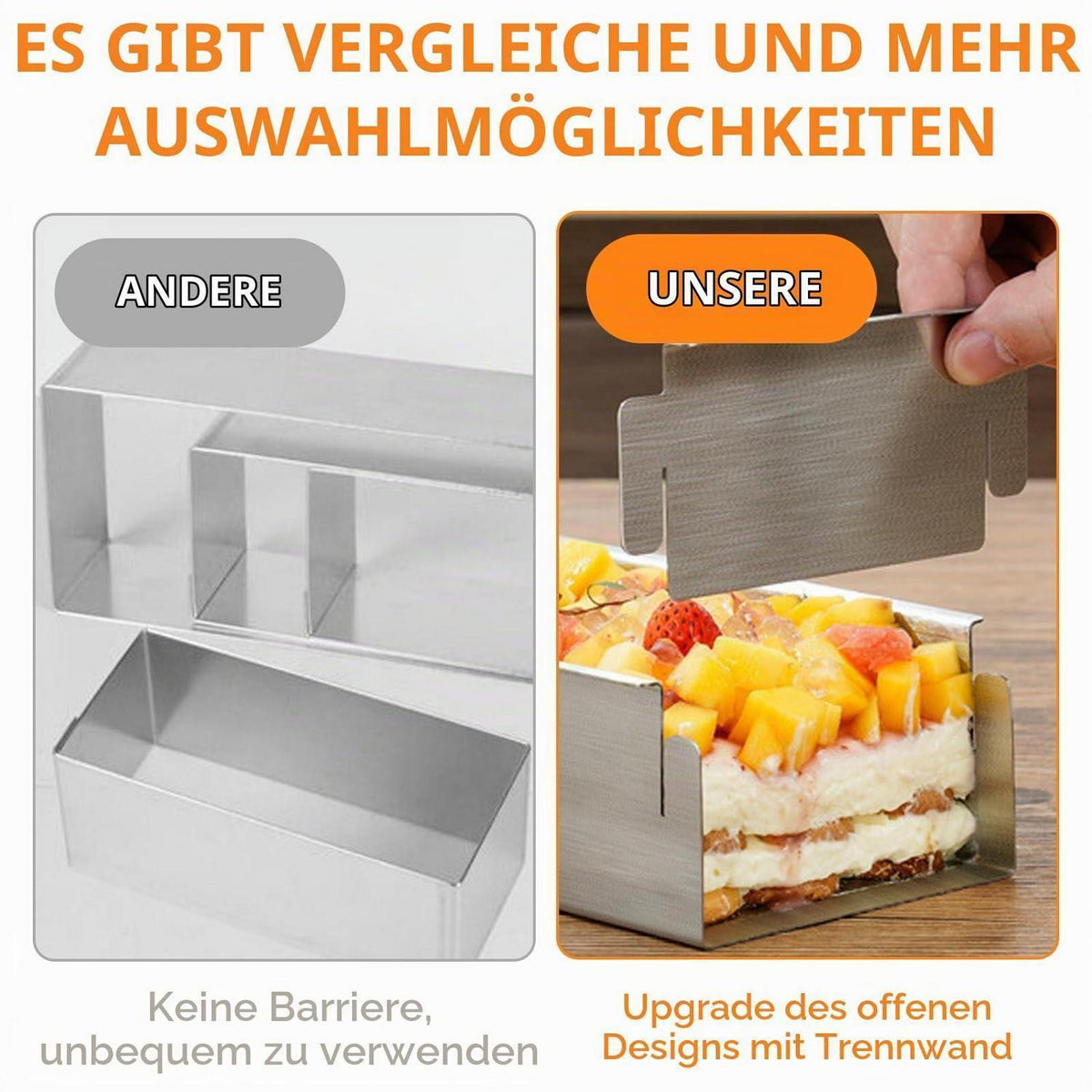 Rechteckige Backform 30cm, Verstellbar & Antihaftbeschichtet