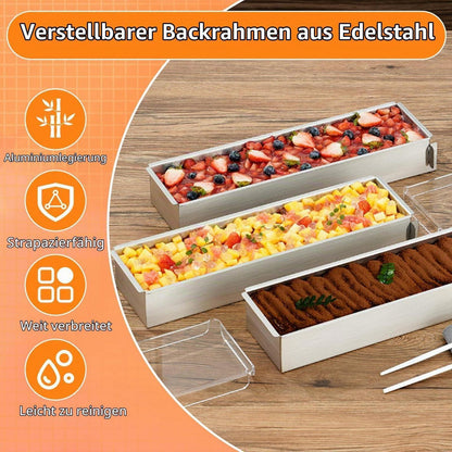 Rechteckige Backform 30cm, Verstellbar & Antihaftbeschichtet