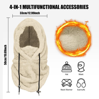 Sturmhaube Fleece Damen, Winddichte Gesichtshaube für Radfahren & Skifahren