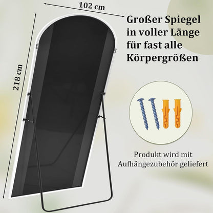 Großer Ganzkörperspiegel 218x102cm | Standspiegel, Wandspiegel, Modern
