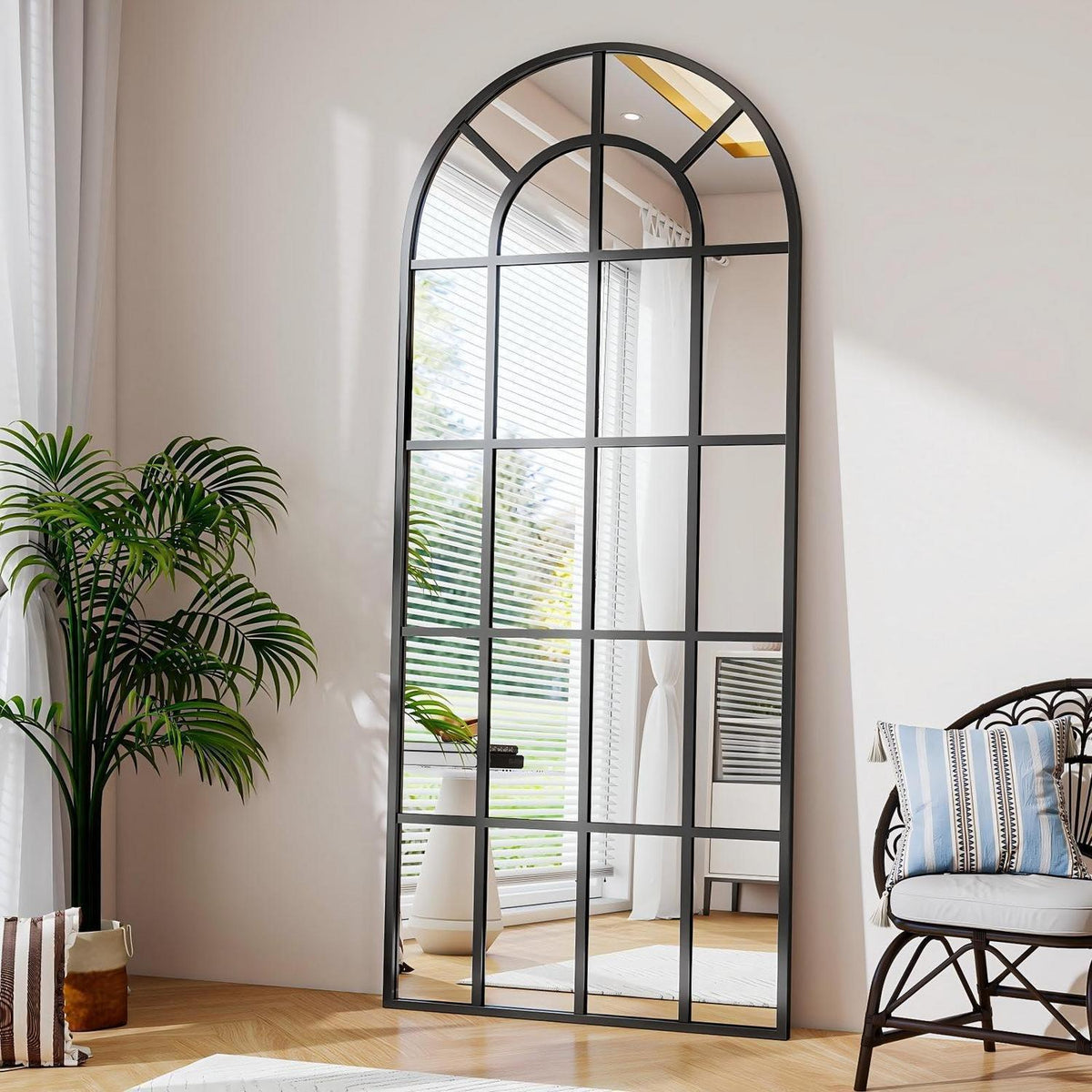 Großer Standspiegel mit Bogenform 165x60 cm – Wand & Boden