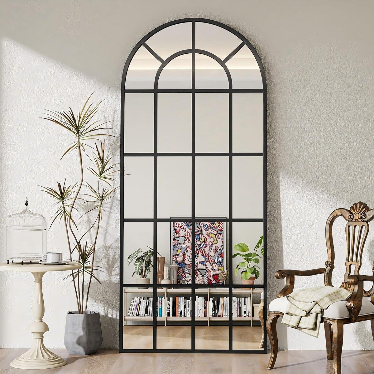 Großer Standspiegel mit Bogenform 165x60 cm – Wand & Boden