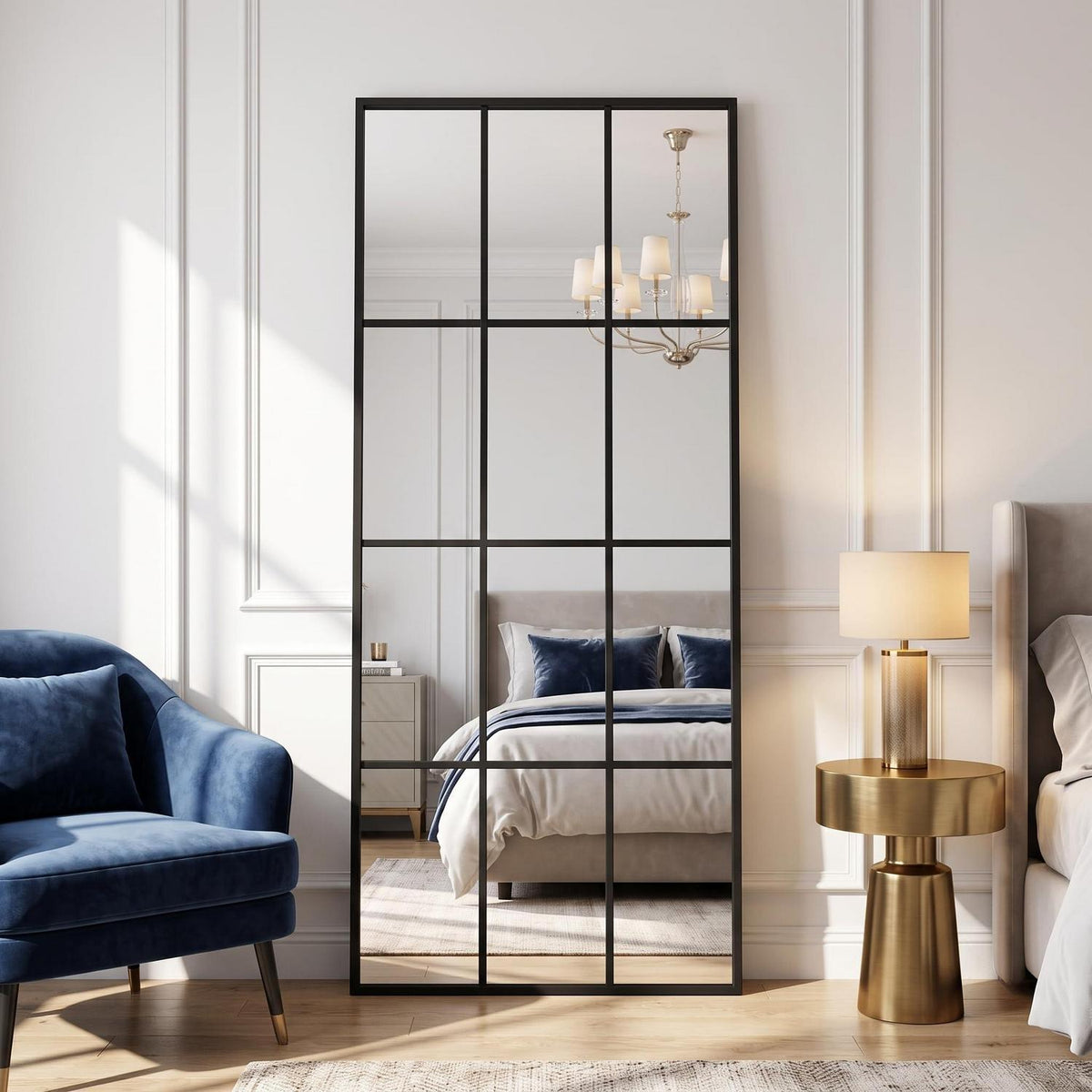 Großer Standspiegel 180x76 cm | Dekorativer Ganzkörperspiegel