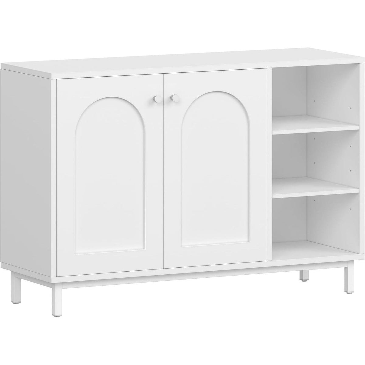 Weißer Badezimmerschrank mit 2 Türen & verstellbarem Regal