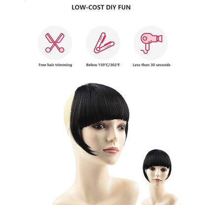 Synthetischer Pony Clip – Natürliches Braun & Verschiedene Farben
