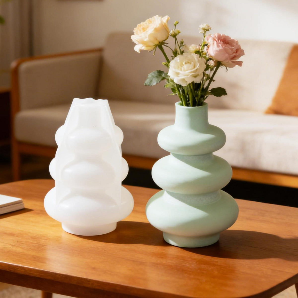 Silikon Gießform Vase Set für Epoxidharz & Gips DIY
