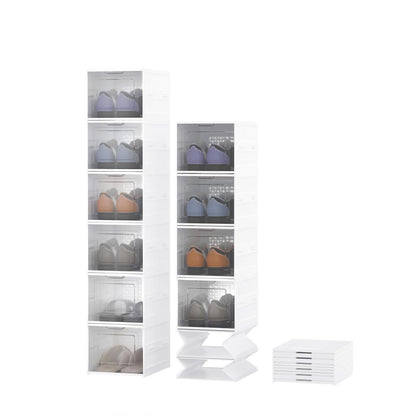 Faltbare Schuhboxen 12er Set – Platzsparend & Stapelbar