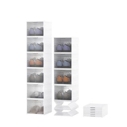 Faltbare Schuhboxen 12er Set – Platzsparend & Stapelbar