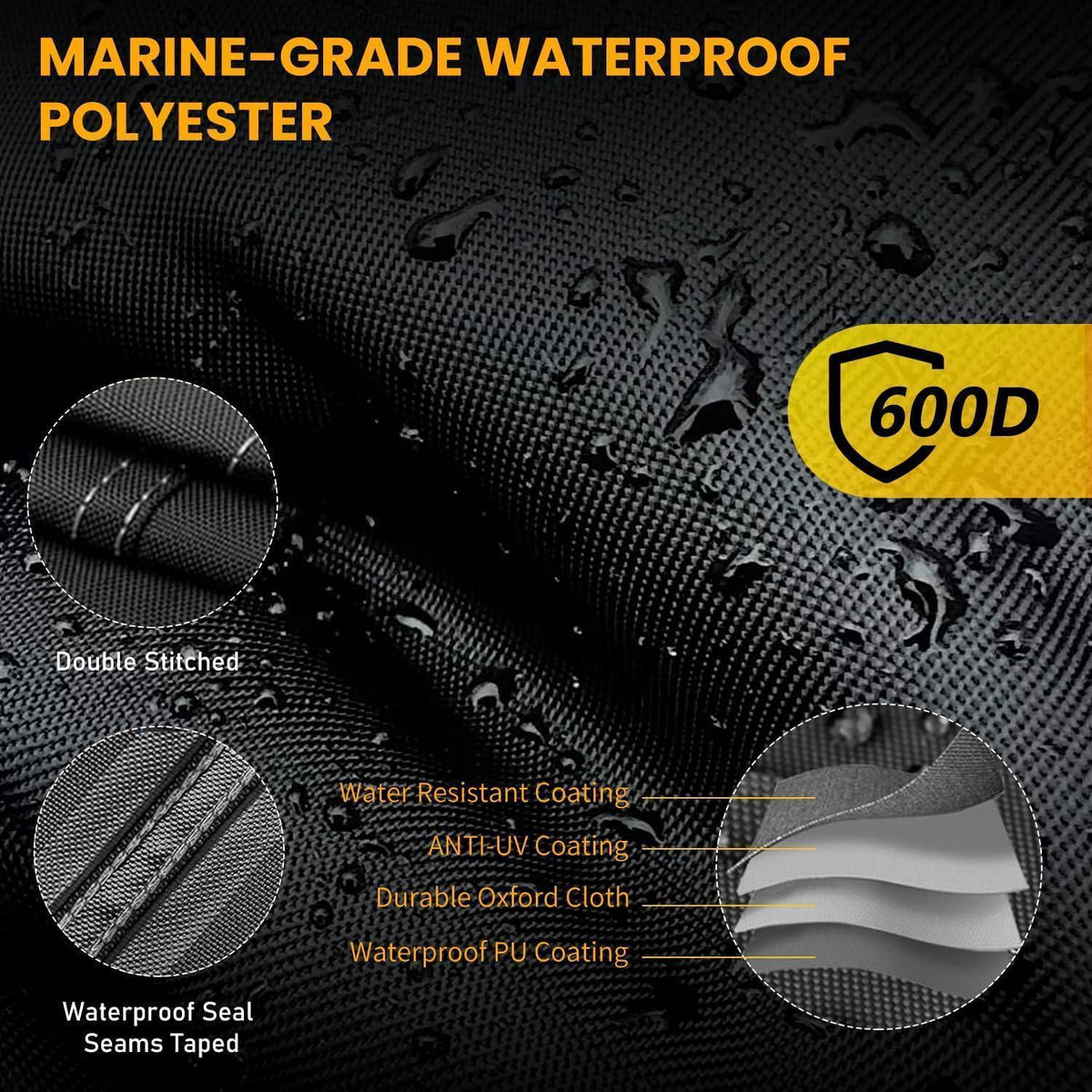 Aufsitzrasenmäher Abdeckung 600D Oxford, Wasserdicht & UV-Beständig