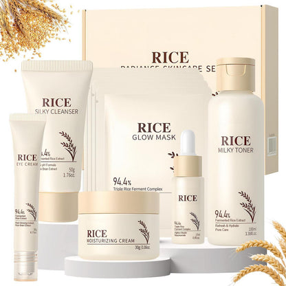Koreanisches Reis Skincare Set – 9-teiliges Hautpflege Geschenk