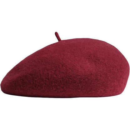 Baskenmütze Damen Wollmischung Weinrot – Klassisch & Vielseitig