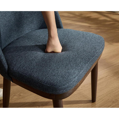 Esszimmerstühle 2er Set Blau – Polsterstuhl mit Holzbeinen