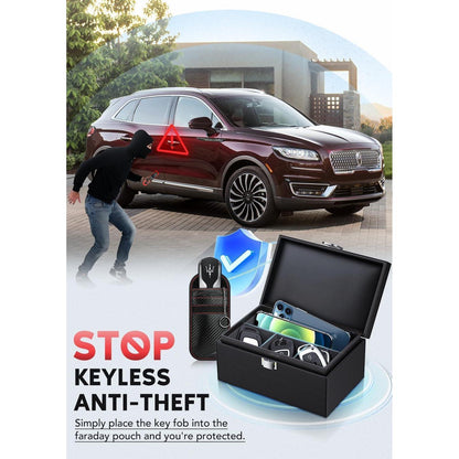Faraday Box für Autoschlüssel – Signalblocker & Bonus Tasche