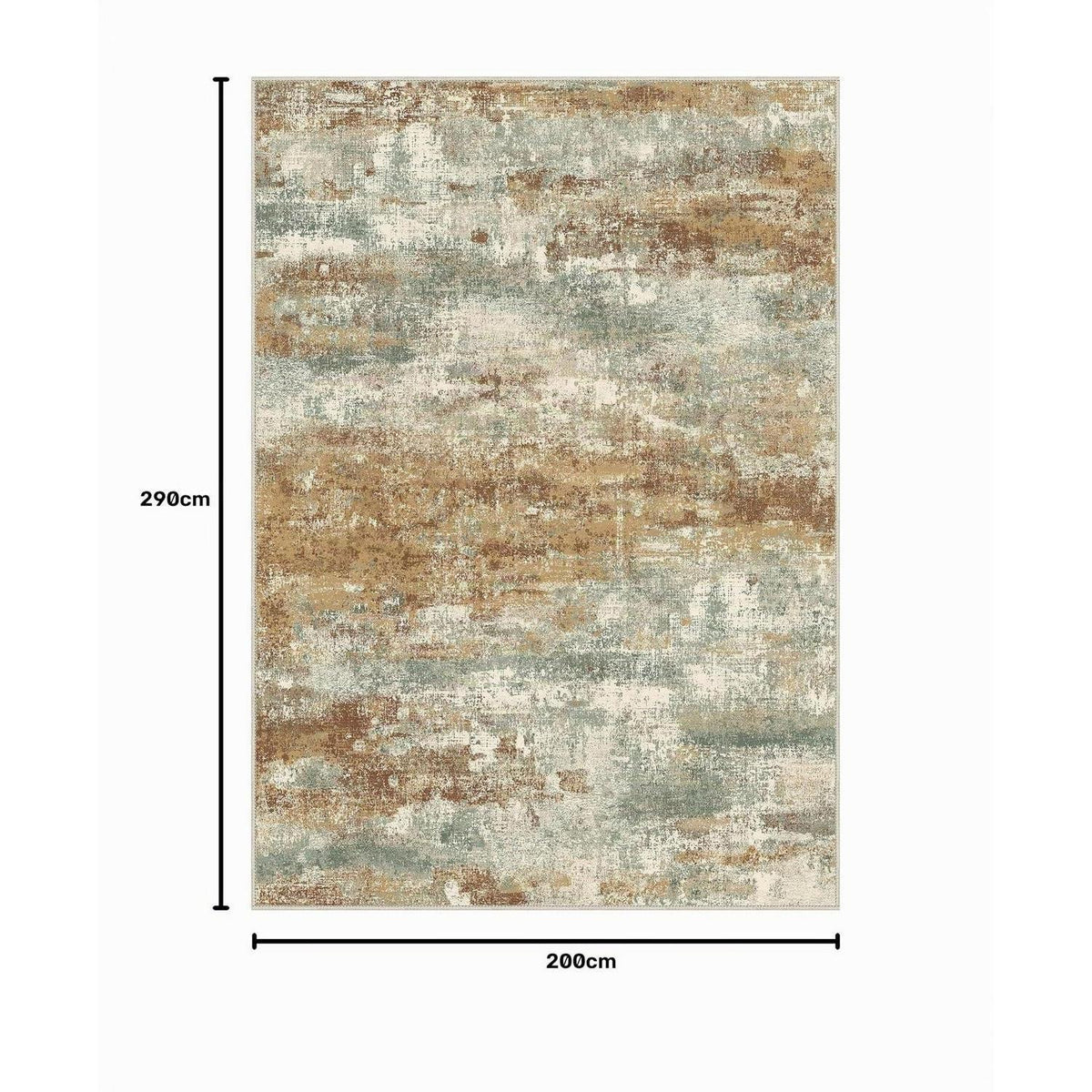 Moderner Wohnzimmerteppich Orange Farbverlauf 200x290 cm Rutschfest