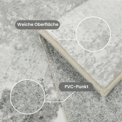 Moderner Wohnzimmerteppich Grau Farbverlauf 200x290 cm Waschbar