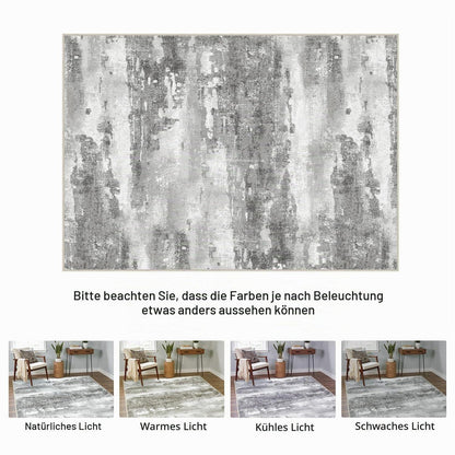 Moderner Wohnzimmerteppich Grau Farbverlauf 200x290 cm Waschbar