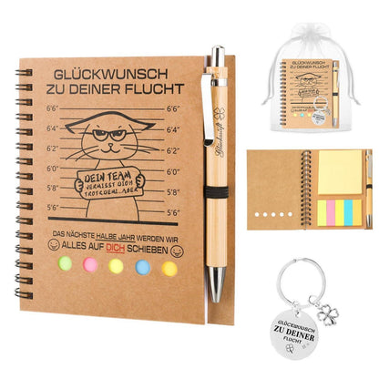 Abschiedsgeschenk Kollegen 4-teilig – Notizbuch & Co.