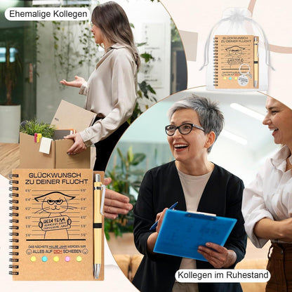Abschiedsgeschenk Kollegen 4-teilig – Notizbuch & Co.