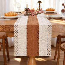 Boho Makramee Tischläufer Braun 30x180 cm – Küchentisch Deko