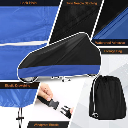 Lastenrad Abdeckung – Wasserdicht & Windfest (Schwarz/Blau)