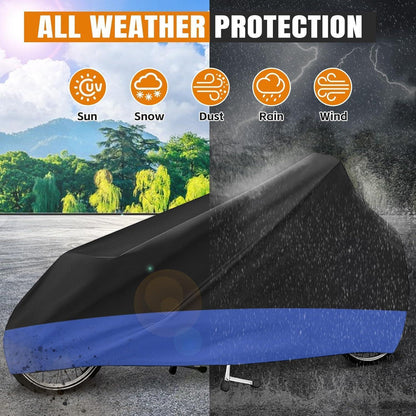 Lastenrad Abdeckung – Wasserdicht & Windfest (Schwarz/Blau)
