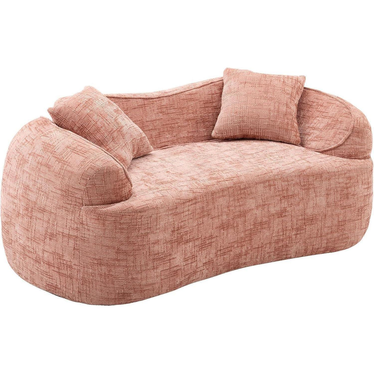 Rosa 2-Sitzer Sofa mit Kissen – Bequem & Werkzeugfrei