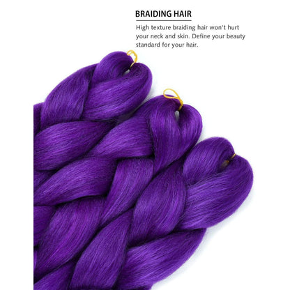 Lila Kunsthaar zum Einflechten – 24 Zoll Jumbo Braids