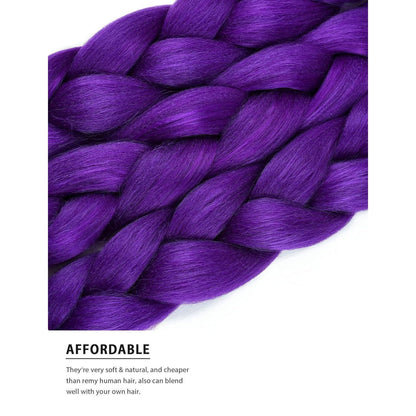 Lila Kunsthaar zum Einflechten – 24 Zoll Jumbo Braids