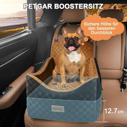 Hunde Autositz mit Memory-Schaum & Stauraum – Braun