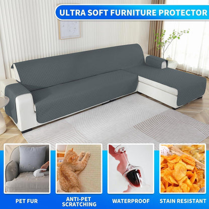 Wasserdichter Sofabezug L-Form für Hunde & Katzen – Dunkelgrau