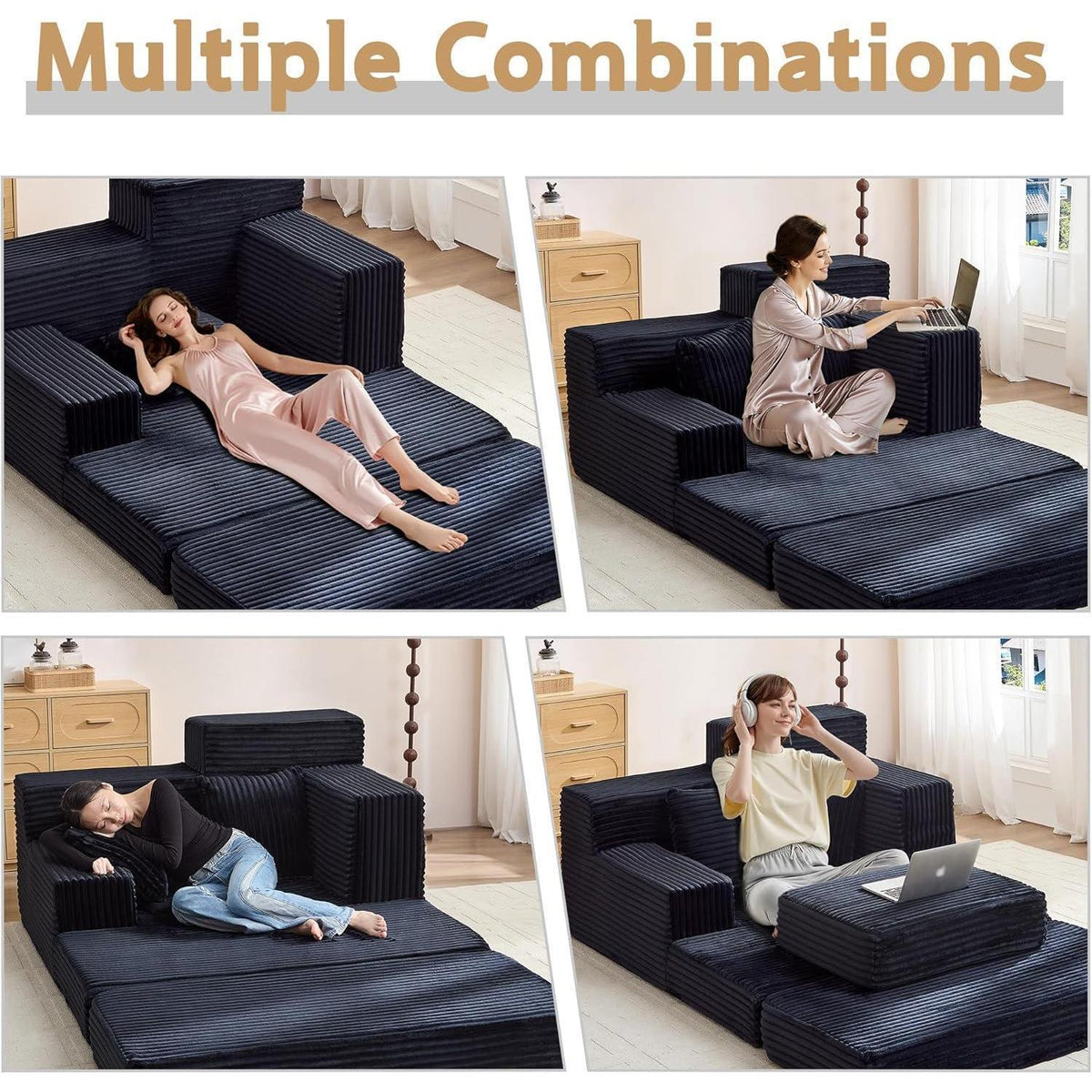 Schlafsofa Cord – Bequemes Schlafsessel für Wohnzimmer & Gästezimmer
