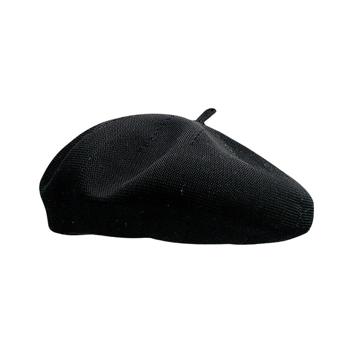 Damen Baskenmütze Sommer - Leichte Baumwoll Beanie Cap Schwarz
