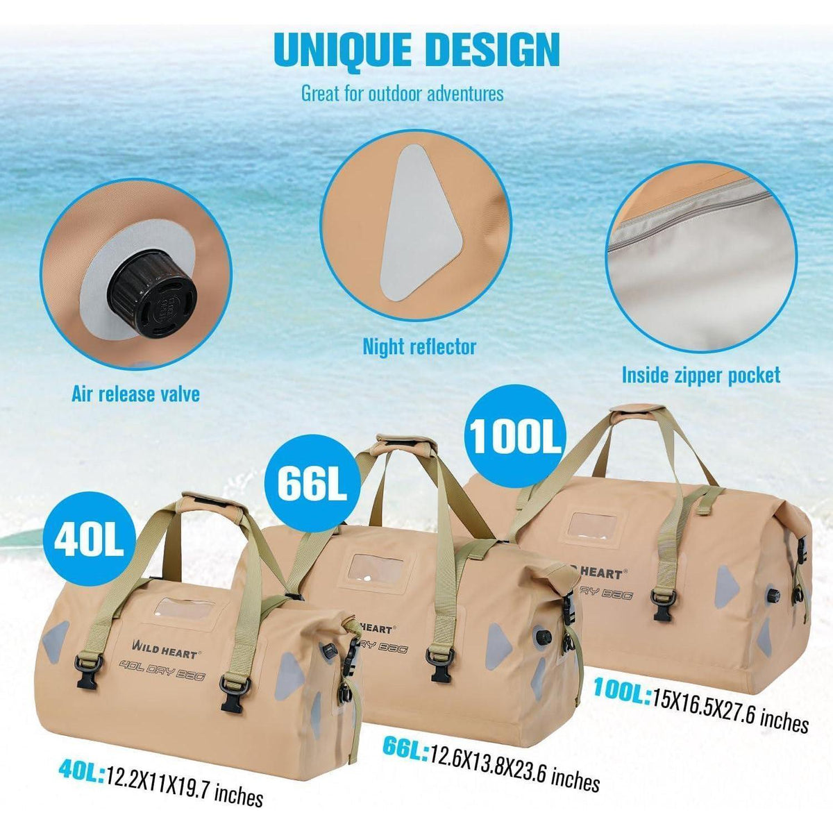 Wasserdichte Reisetasche 100L für Motorrad & Outdoor