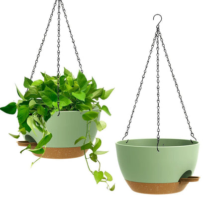Selbstbewässernde Hängeampel 2er-Set – 25cm Blumentopf für Pflanzen