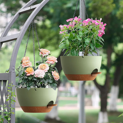 Selbstbewässernde Hängeampel 2er-Set – 25cm Blumentopf für Pflanzen
